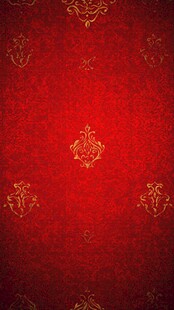 红色奢华花纹背景图