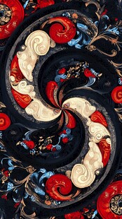 中式传统旋纹精美图案