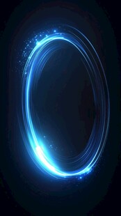 蓝色炫光环形特效背景
