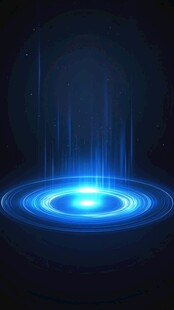 蓝色科技感光环特效背景