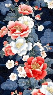 中式繁花图案 典雅复古风