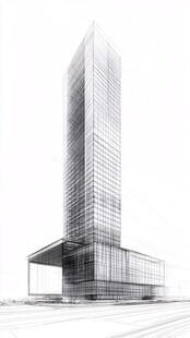 摩天大楼建筑概念草图