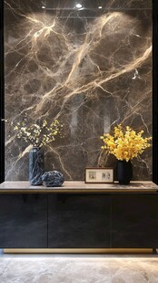 奢华大理石背景墙装饰摆件