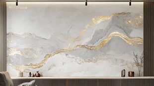 奢华山水纹理背景墙装饰