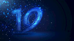 炫酷蓝色10数字特效背景