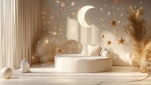 梦幻星月卧室装饰场景