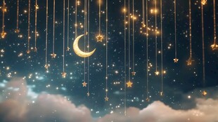 梦幻星空下的星月浪漫