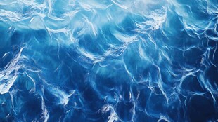 蓝色水波纹理特写