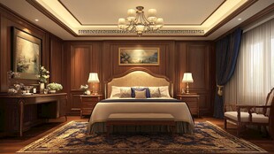 豪华古典风卧室室内设计