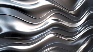 银色波浪质感金属纹理