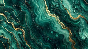 翠绿鎏金大理石纹理图案