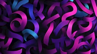 炫彩扭曲彩带抽象背景图