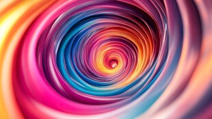 炫彩螺旋流体艺术图案