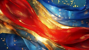 绚丽飘带背景 璀璨夺目