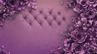 紫色浪漫花卉软包背景