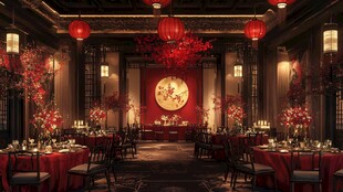 中式典雅婚礼宴会厅布置