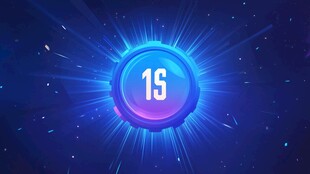 15数字特效蓝色光芒背景