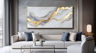 现代简约风客厅艺术挂画