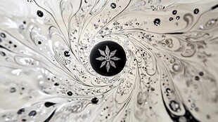 黑白漩涡艺术图案