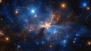 璀璨星空下的神秘宇宙景象