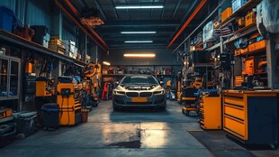 汽车维修车间内景展示