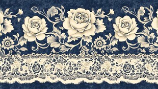 复古花卉蕾丝图案纹理