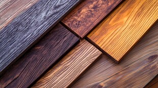 多样色泽木纹木板展示