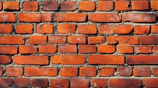 红砖墙纹理特写