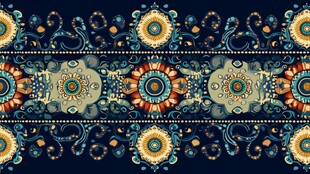 民族风精美花纹图案设计