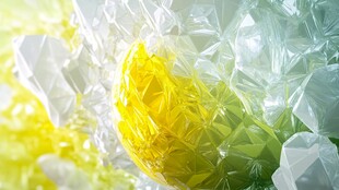 多彩折纸风的几何抽象图案