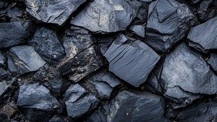 黑色石块堆砌纹理画面