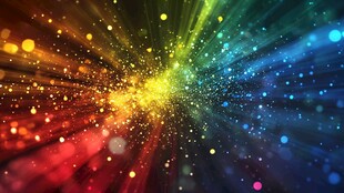 炫彩星芒光效背景图