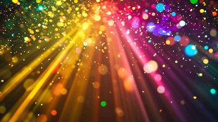 炫彩光芒闪耀梦幻光斑