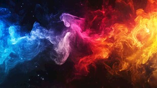 梦幻炫彩烟雾背景图