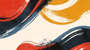 动感水墨风抽象线条图案