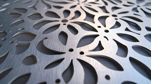 金属雕花板细节特写