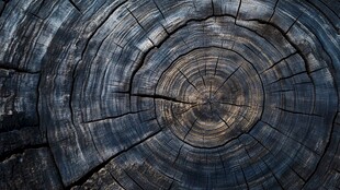 树桩年轮特写