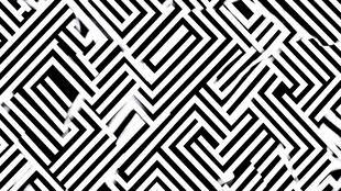 黑白几何线条抽象图案