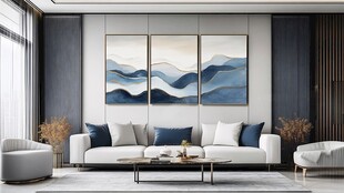 现代简约风客厅艺术挂画