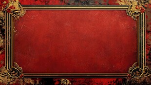 红色奢华边框背景图