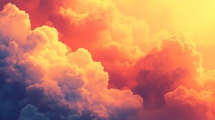 梦幻绚丽的天空云朵景观