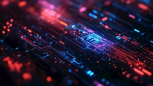 科技感芯片炫彩光影世界