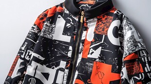 个性潮流印花儿童夹克衫