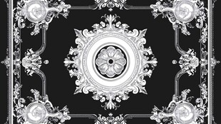 黑白复古花纹装饰图案