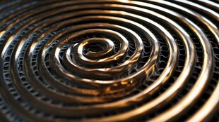 金色螺旋纹理金属图案