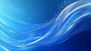 梦幻蓝色波浪背景图