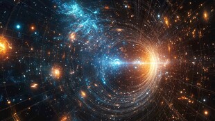 宇宙星系绚丽的时空漩涡