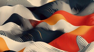 动感波浪抽象艺术图案