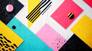 多彩几何抽象图案设计