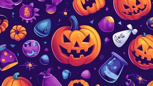 万圣节欢乐元素图案设计